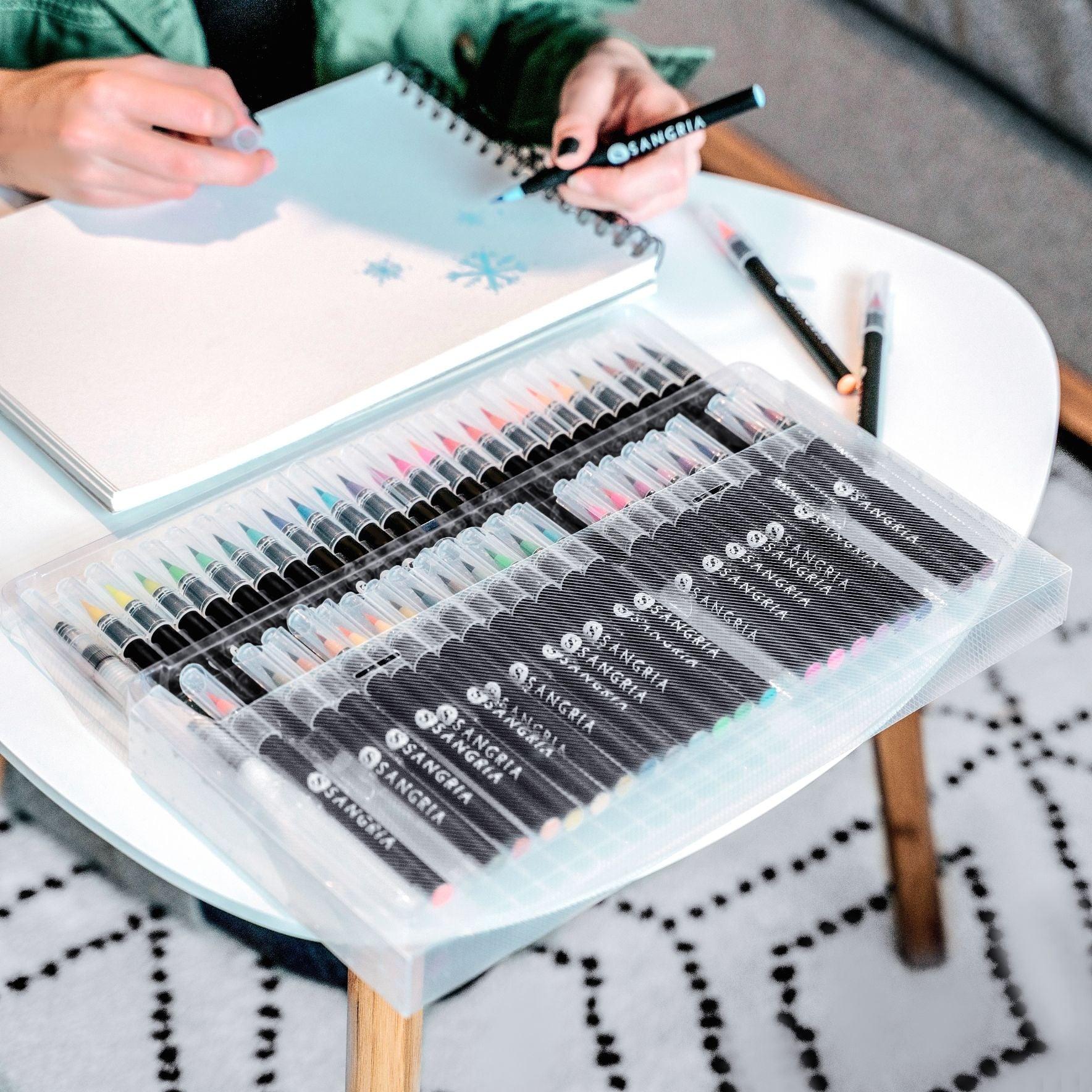 Real Watercolor Brush Pens - Set of 48