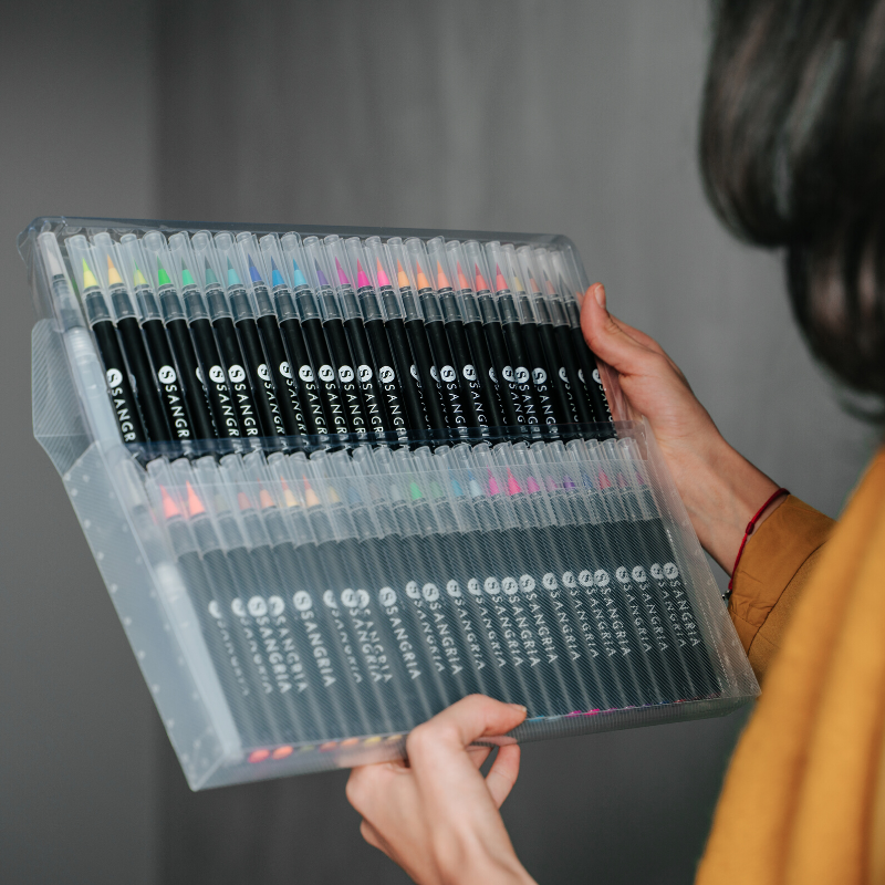 Real Watercolor Brush Pens - Set of 48