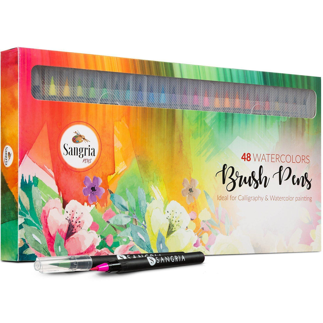 Sangria Pens™ Real Watercolor Brush Pens - Set of 48 - Sangria PensSangria Pens