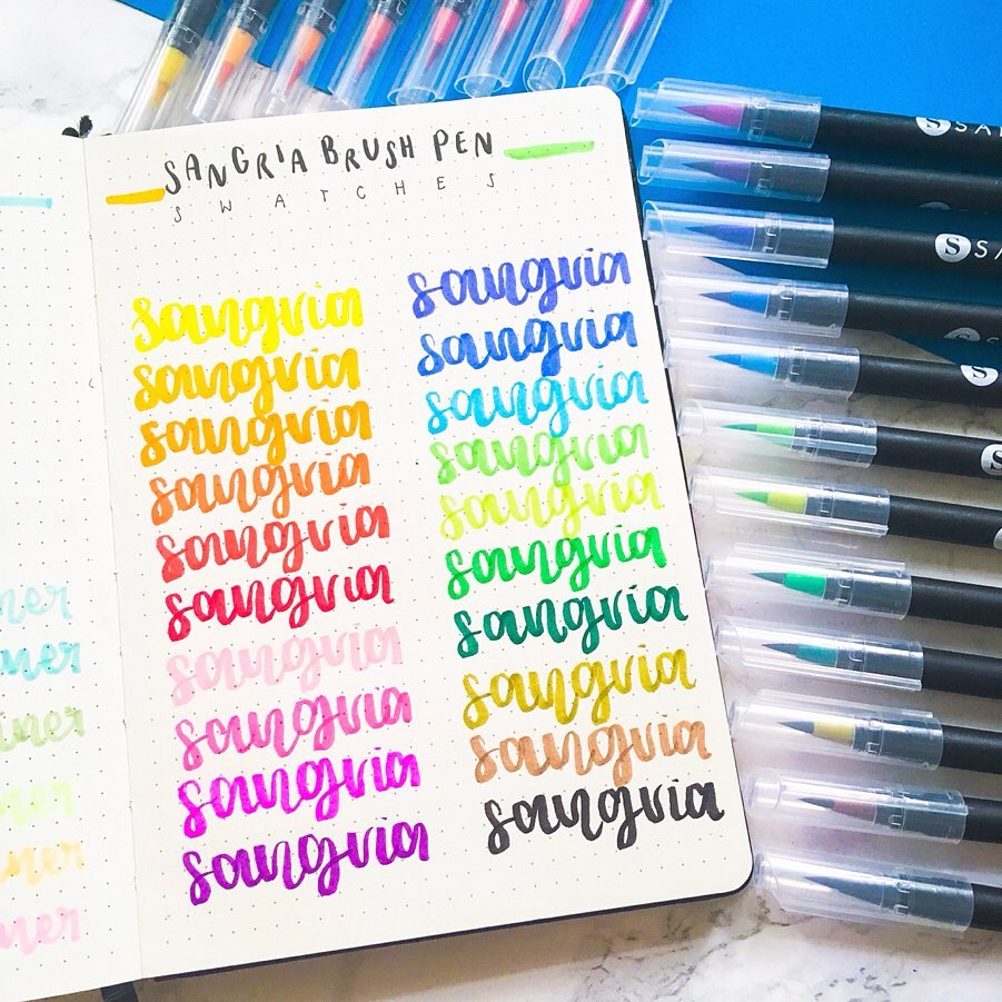 Real Watercolor Brush Pens - Set of 48