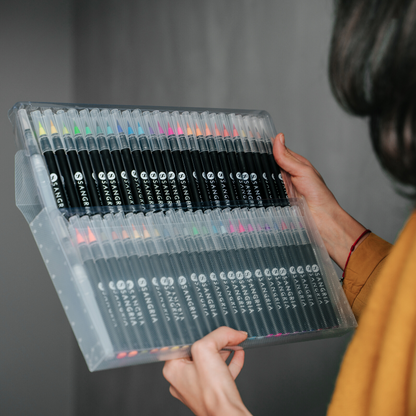 Real Watercolor Brush Pens - Set of 48