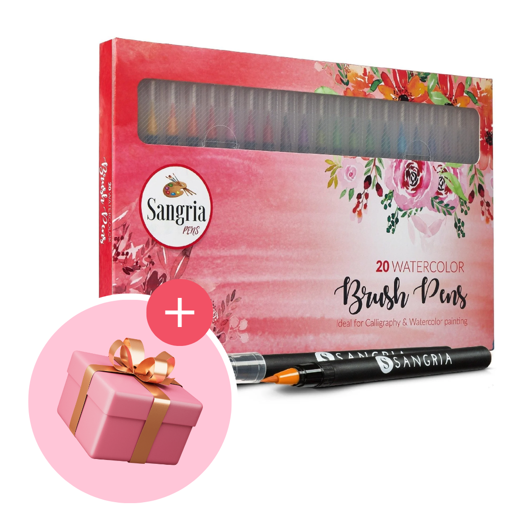 The Creative Reset Kit – Watercolour Brush Pens + Stickers Sheet