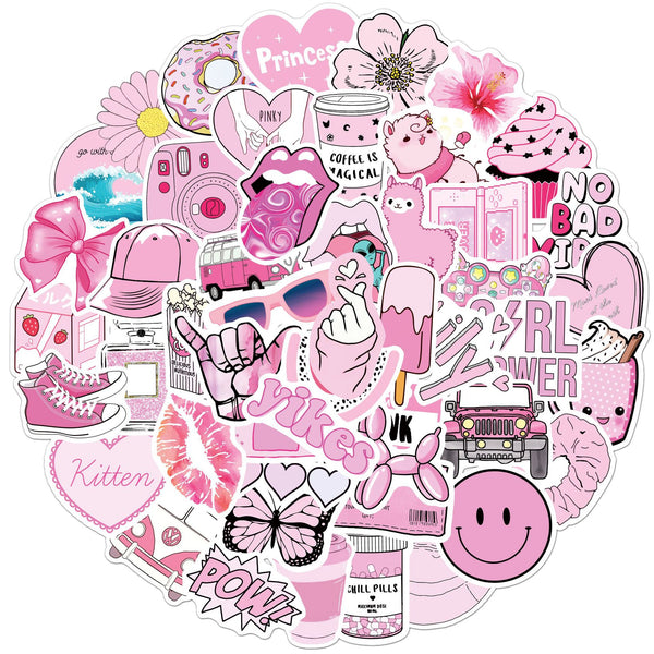 Pink VSCO Stickers Set