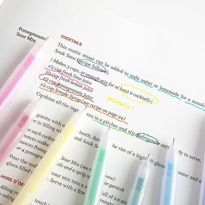 12 Color Macaron Kawaii Pen Set - Vibrant Gel Pens - Sangria PensSangria Pens