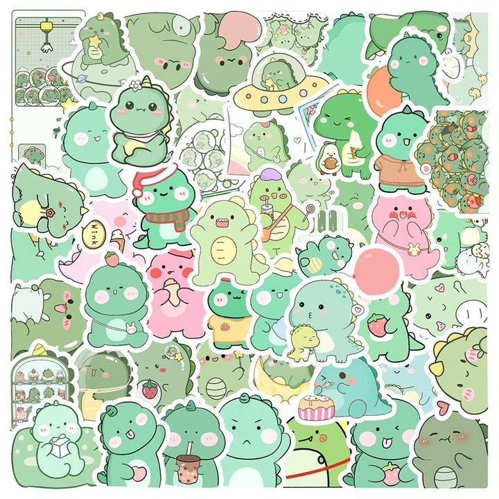 Green Dinosaur Stickers Set - Sangria PensSangria Pens