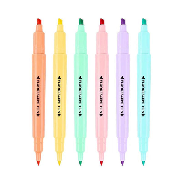 6Pcs/Set Double Sided Highlighter Pens - Sangria PensSangria Pens